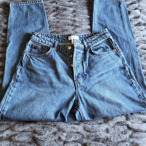 HM blue jeans size 6 not stretchy true size - Picture 4 of 5